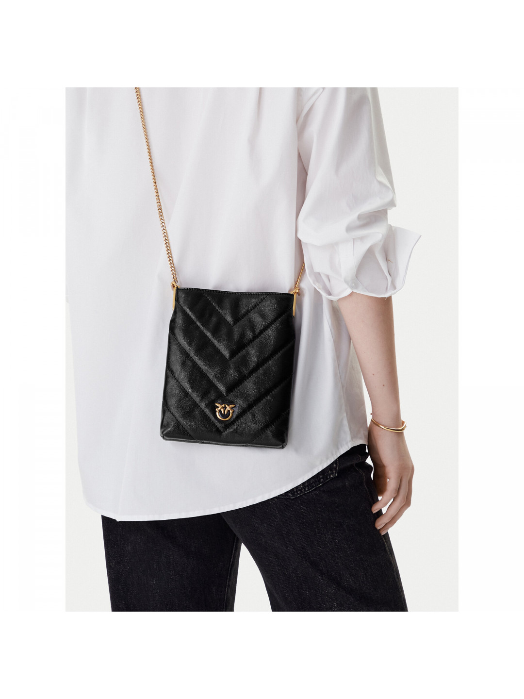 Kabelka PINKO Flat Satchel AI 25-26 PCPL 105352 A2W2 Černá